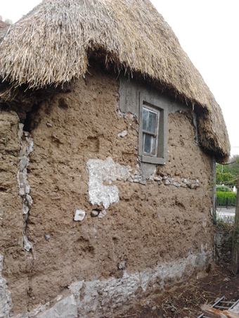 Thatched House, Ballygarran, Wexford 08 - Mud Walls Before Restoration